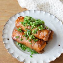 簡単おつまみ!厚揚げの豚バラ巻き