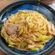 【男気溢れる】豚バラと長ねぎのガリバタ醤油パスタ#ランチに♪