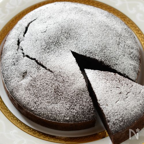 ふわっしっとり♡【米粉ココアケーキ】バター不要!混ぜるだけ♬