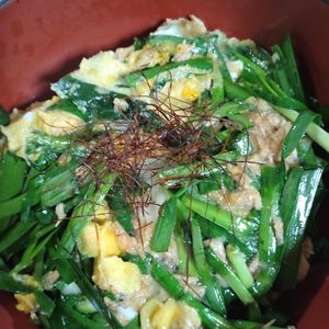 ゆみの作ってみた!投稿(【にらたまツナ丼】5分で完成！ランチにおすすめ簡単どんぶり♪)