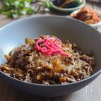 関西風【牛丼】舞茸でお肉も柔らかく