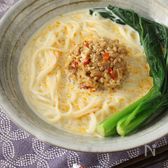 ヘルシーそぼろの冷やし豆乳うどん