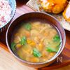 だしパックで簡単♪なめこと青じその味噌汁