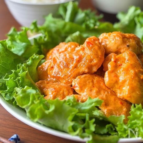 鶏むね肉で簡単に✨ピリッとコクうま鶏マヨ🐔