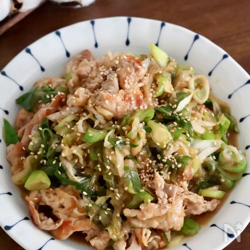 簡単!豚肉とねぎのうまだれ炒め