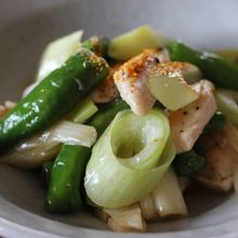 鶏ささみ肉の焼き鳥風炒め