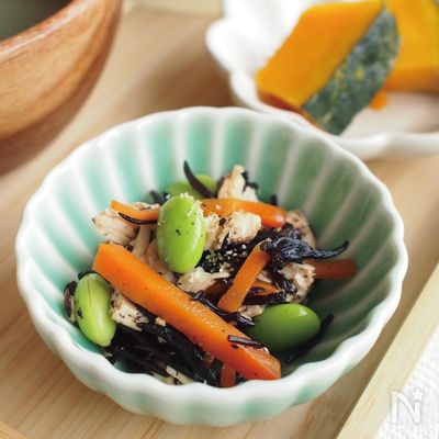 【栄養満点♩】枝豆とひじきの鶏サラダ