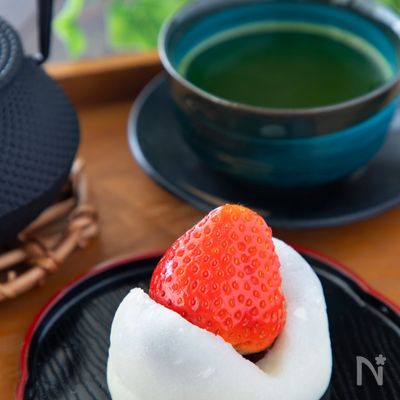 切り餅で簡単!冷めてもやわらか♡苺大福