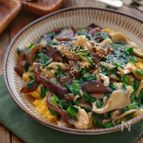 調味料大さじ！＊ニラと舞茸ときくらげあんかけのふんわり卵＊