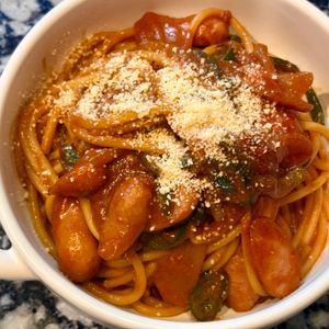 968467の作ってみた!投稿(【普通より、ちょっとおいしいナポリタン】大満足のコクとうま味)