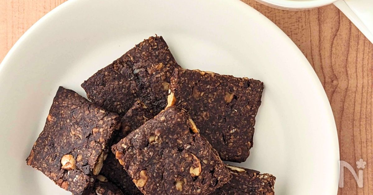 型不要！オートミールとバナナのチョコナッツソフトクッキー