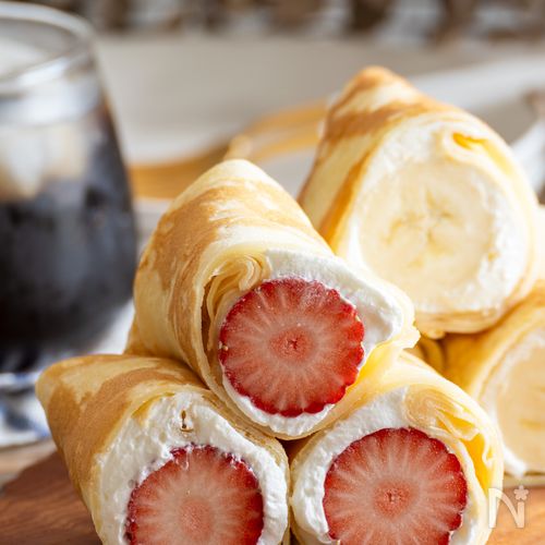 【もっちりクレープ】ホットケーキミックスで楽々!