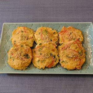 𝔂𝓾𝓶𝓲🍓の作ってみた!投稿(包丁不要！えのきと豆腐とカニカマのもちっと焼き)