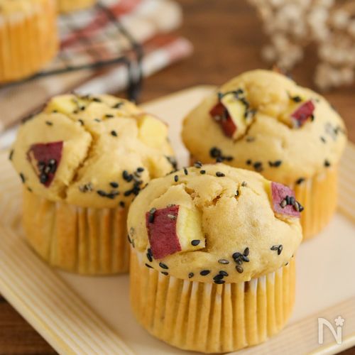 ほっこり♡米粉のさつまいもマフィン