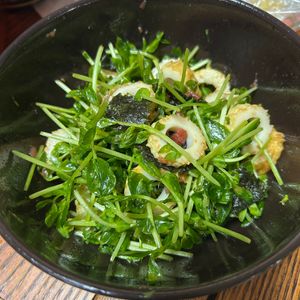 ゆくゆくの作ってみた!投稿(豆苗とちくわと海苔の梅和え)