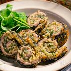 秋刀魚の香味パン粉ロール焼き
