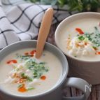 激旨！包まないシリーズ♡鶏ひき入り豆乳クリームワンタンスープ