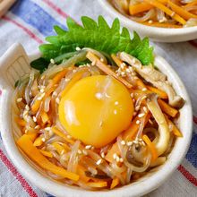 節約副菜♡焼肉のたれで『ユッケ風しらたき』