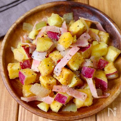 レンジで5分！【さつまいもでジャーマンポテト風】