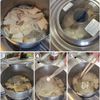 新玉ねぎとレタスのかき玉スープの工程1
