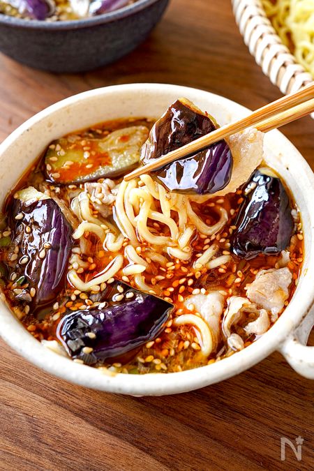 豚バラなすのうま辛つけ麺