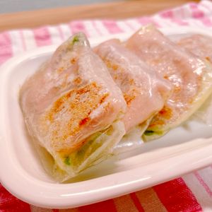 ビートの作ってみた!投稿(［ハムチーズのライスペーパー包み焼き］もちもち食感！包丁不要)