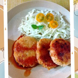 チョロリスの作ってみた!投稿(揚げ焼きで作る！『ふっくらキャベツのメンチカツ』)