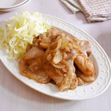 彼が口いっぱい頬張る！がっつり系の味！豚の生姜焼き