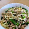 まゆのの作ってみた!投稿(超特急なのに絶品♩コクうまひき肉焼きそば)