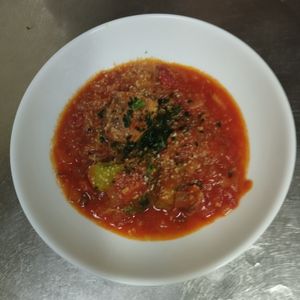 1458414の作ってみた!投稿(10分でメイン料理の完成『鯖缶のトマト煮込み』)