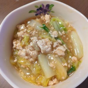 たりおの作ってみた!投稿(重ねて10分♪『白菜とひき肉のコクうま♡とろみあん』)