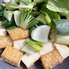 【作り置きレシピ】厚揚げと青梗菜のにんにく生姜味噌炒めの工程2