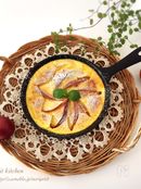 焼くまで5分♡簡単♡りんごのヨーグルトクラフティ