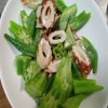 鶏皮坊主の作ってみた!投稿(オクラとちくわの《だしマヨポン♡サラダ》)