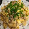 たりおの作ってみた!投稿(たけのことひき肉のとろみ卵炒め・旬のたけのこでどうぞ♪)