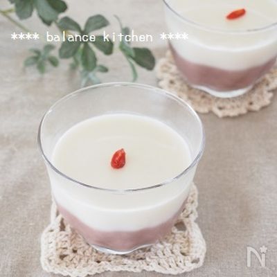 勝手に２層！小豆とクリームのババロア
