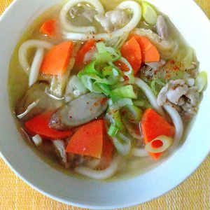 チョロリスの作ってみた!投稿(【豚汁煮込みうどん】ぽかぽか♡寒い時期に食べたいうどんレシピ)