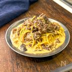 【牛肉ときのこの味噌クリームパスタ】やみつき確定