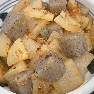 とーるじーじの作ってみた!投稿(めんつゆでラクラク♪味しみ♪『大根とこんにゃくのおかか煮』)
