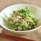 豆苗とツナの即席あえ