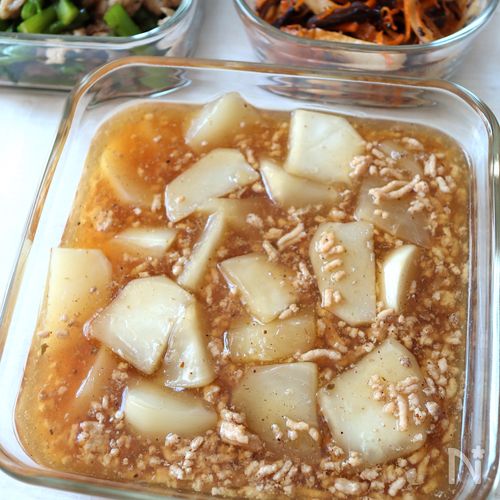 【作り置きレシピ】かぶの鶏そぼろ煮