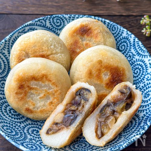 カリもち食感♪【米粉でなす味噌おやき】