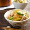 香りも味も楽しめる【アスパラと鶏肉の炊き込みご飯】