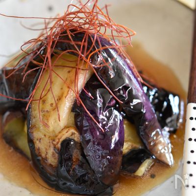 揚げ焼きなすの酢醤油浸し【作り置き】