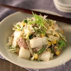 ゴマだれでらくウマ！白菜と水菜の鯖缶サラダ　