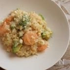 【442kcal】海老とアボカドの豆乳リゾット