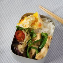 【15分弁当】鶏むね肉のやわらか青椒肉絲風弁当(4品)