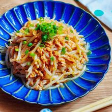 レンジ調理で簡単！旨辛~☆ツナもやし和え☆