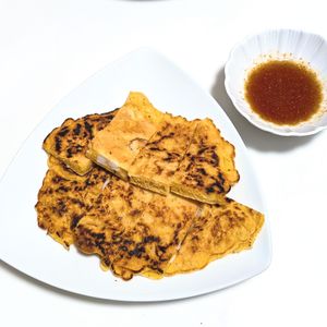 ごんべすの作ってみた!投稿(【長ねぎとちくわのチーズチヂミ】カリッとおいしい♪)