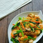 ホタテとむき海老で具だくさん海鮮チャプチェ